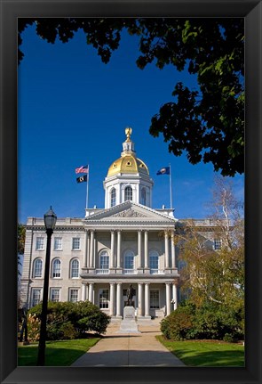 Framed Capitol building, Concord, New Hampshire Print