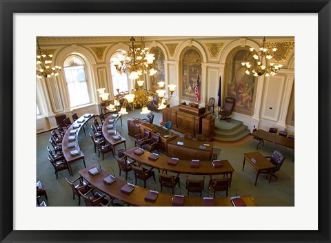 Framed Capitol building in Concord, New Hampshire Print