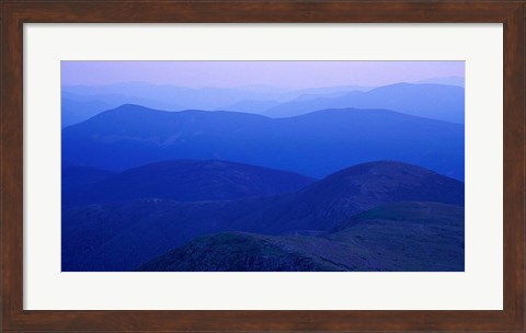 Framed View From Mt Monroe on Crawford Path, White Mountains, New Hampshire Print