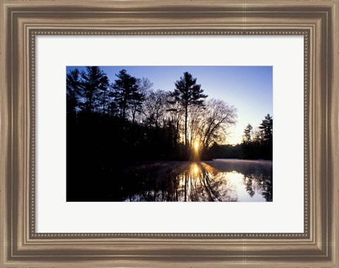 Framed Nature Conservancy&#39;s Preserve, Lamprey River Below Packer&#39;s Falls, New Hampshire Print