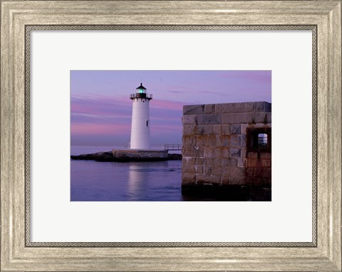 Framed Fort Constitution, State Historic Site, Portsmouth Harbor Lighthouse, New Hampshire Print