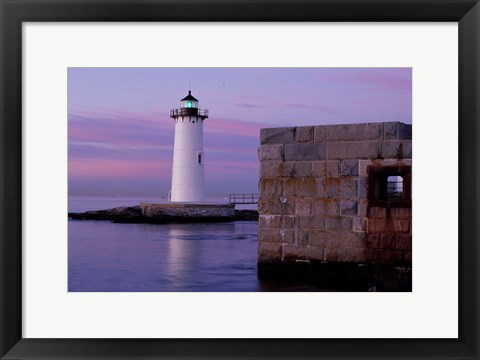 Framed Fort Constitution, State Historic Site, Portsmouth Harbor Lighthouse, New Hampshire Print