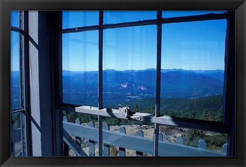 Framed Kearsarge North, View From Inside the Fire Tower, New Hampshire Print