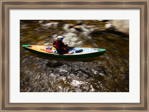 Framed Canoeing the Ashuelot River in Surry, New Hampshire Print