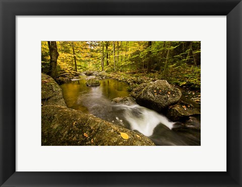 Framed Autumn stream in Grafton, New Hampshire Print