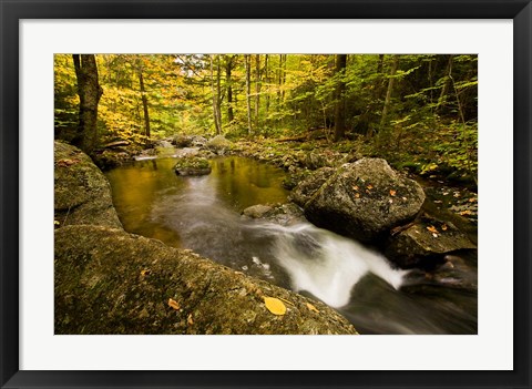 Framed Autumn stream in Grafton, New Hampshire Print