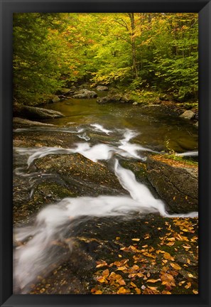 Framed Autumn stream, Grafton, New Hampshire Print