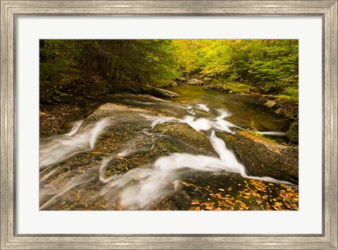 Framed Autumn stream, New Hampshire Print