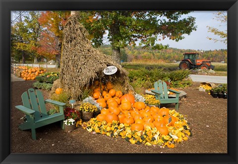 Framed Moulton Farm farmstand in Meredith, New Hampshire Print