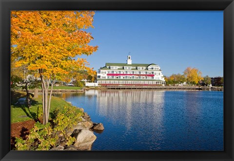 Framed Bay Point at Mill Falls in Meredith, New Hampshire Print