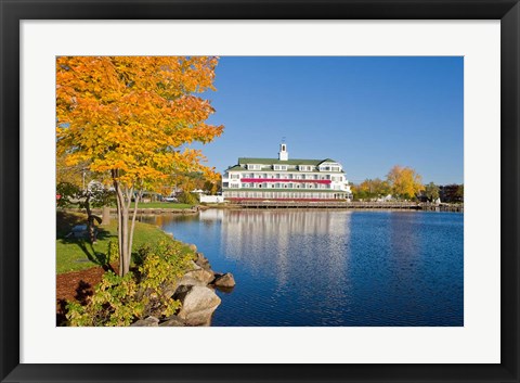 Framed Bay Point at Mill Falls in Meredith, New Hampshire Print
