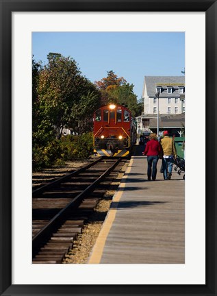 Framed Scenic railroad at Weirs Beach in Laconia, New Hampshire Print