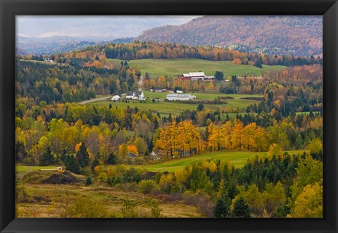 Framed Route 145 in Stewartstown, New Hampshire Print