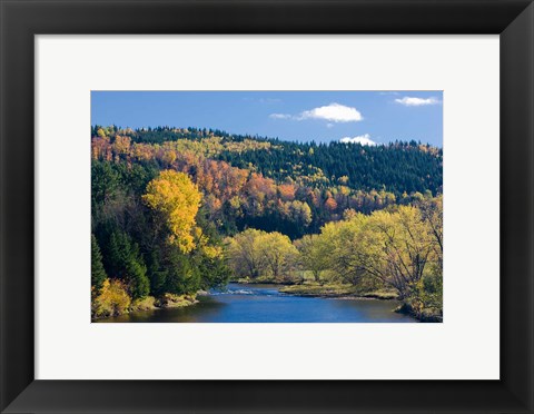 Framed Fall along the Connecticut River in Colebrook, New Hampshire Print