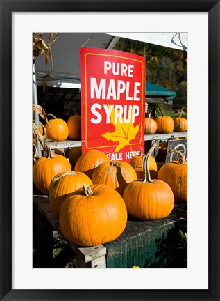 Framed Farmstand at Hunter&#39;s Acres Farm in Claremont, New Hampshire Print