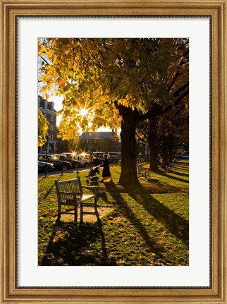 Framed Late afternoon on the Dartmouth College Green,  New Hampshire Print