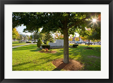 Framed Town Green in Claremont, New Hampshire Print