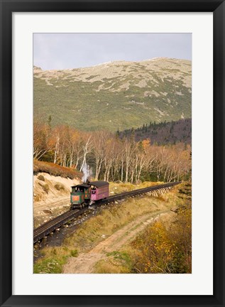 Framed Cog Railroad on Mt Washington, New Hampshire Print