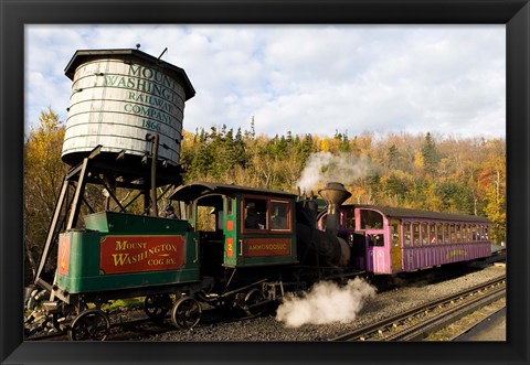 Framed Railroad on Mt Washington in Twin Mountain, New Hampshire Print