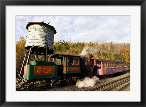 Framed Railroad on Mt Washington in Twin Mountain, New Hampshire Print