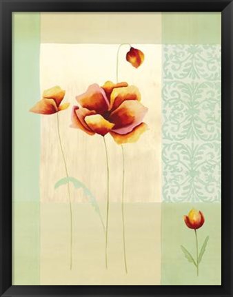 Framed Tulipes et Coquelicots II Print