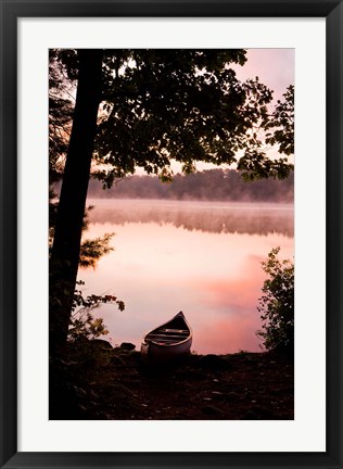 Framed Canoe, Pawtuckaway Lake, New Hampshire Print