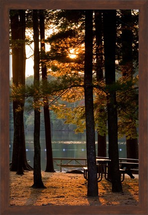 Framed Sunset, Pawtuckaway Lake, New Hampshire Print