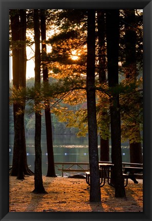 Framed Sunset, Pawtuckaway Lake, New Hampshire Print