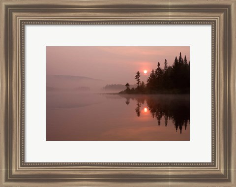 Framed East Inlet, Pittsburg, New Hampshire Print