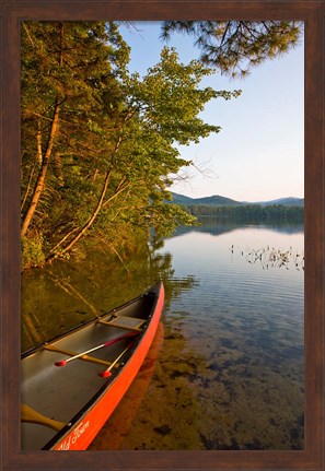 Framed Canoe, White Lake State Park, New Hampshire Print