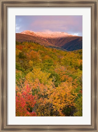 Framed Mt Lafayette in Autumn, New Hampshire Print