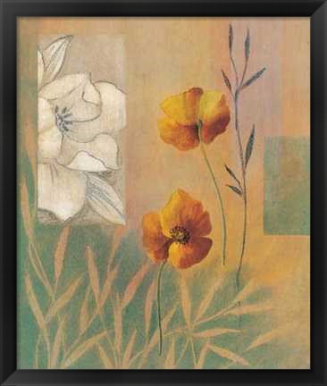 Framed Fleurs et Couleurs I Print