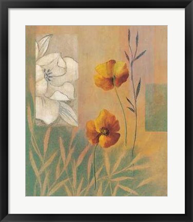 Framed Fleurs et Couleurs I Print