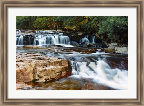 Framed Autumn at Jackson Falls, Jackson, New Hampshire Print