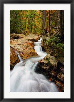 Framed Pemigewasset River in Franconia Notch State Park, New Hampshire Print