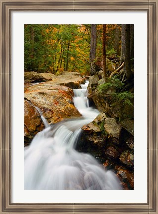 Framed Pemigewasset River in Franconia Notch State Park, New Hampshire Print