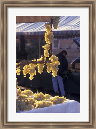 Framed Market on Cours Saleya, Old Town Nice, France Print