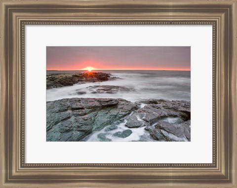 Framed Sunrise near Brenton Point State Park, Newport, Rhode Island Print