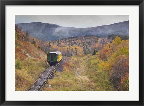 Framed New Hampshire, White Mountains, Mount Washington Cog Railway Print