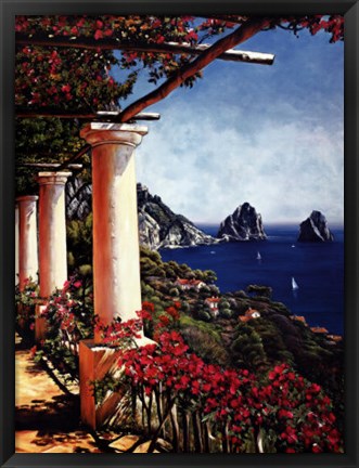 Framed Pergola in Capri Print