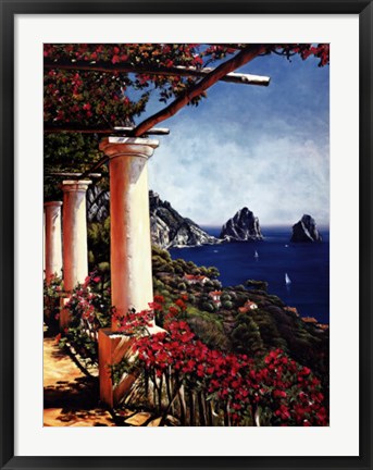 Framed Pergola in Capri Print