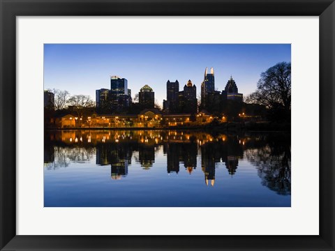 Framed Lake at Dusk,  Atlanta, Georgia Print