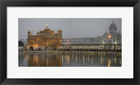 Framed Golden Temple at Dusk, Amritsar, India Print