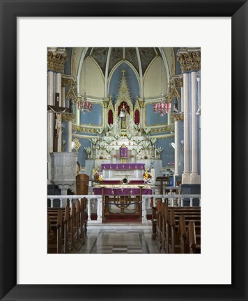 Framed Interiors of Mount Mary Church, Bandra, India Print