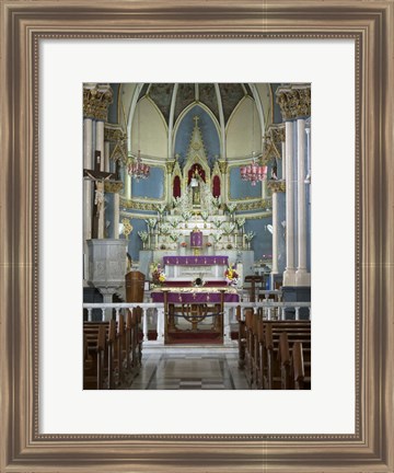 Framed Interiors of Mount Mary Church, Bandra, India Print