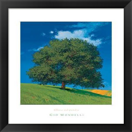 Framed Albero Sul Pendio Print