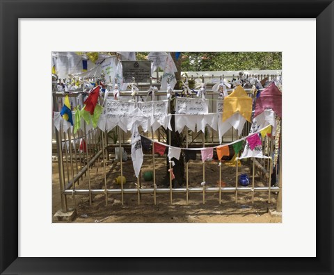 Framed Prayer flags at the Great Monastery, Anuradhapura, North Central Province, Sri Lanka Print