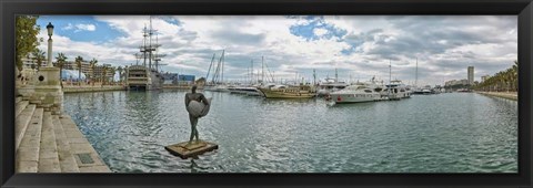 Framed Sport Harbor and Marina, Alicante, Spain Print