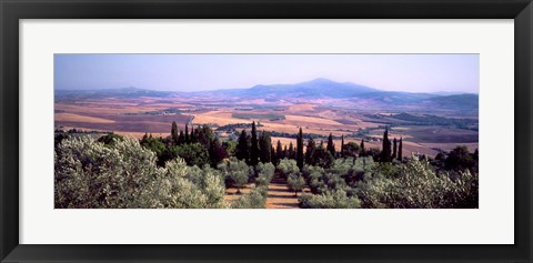 Framed View of a Landscape, Tuscany, Italy Print