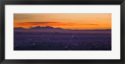 Framed Buildings and San Bernardino Mountains, California Print